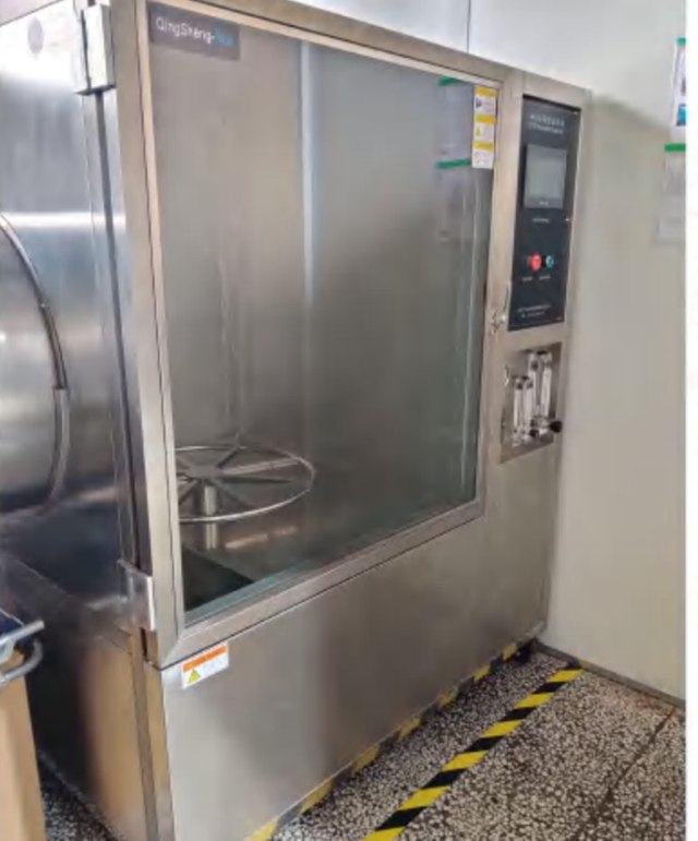 Water-spray chamber for IP-rating verification