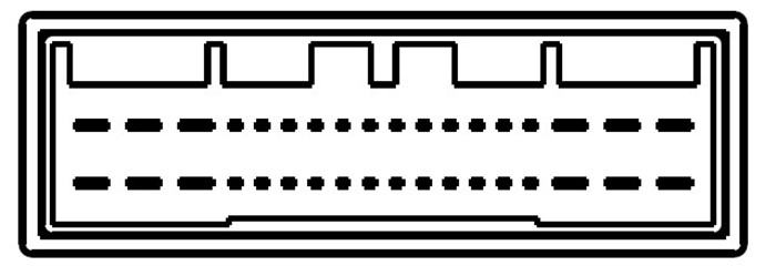 EBX-2315 single 36-pin harness-side connector outline
